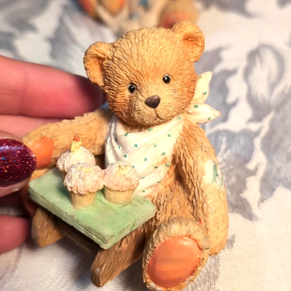 Set of 3 Bear figurines designed Priscilla Hillman - Picture 7 of 13